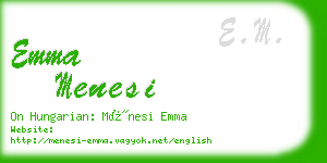 emma menesi business card